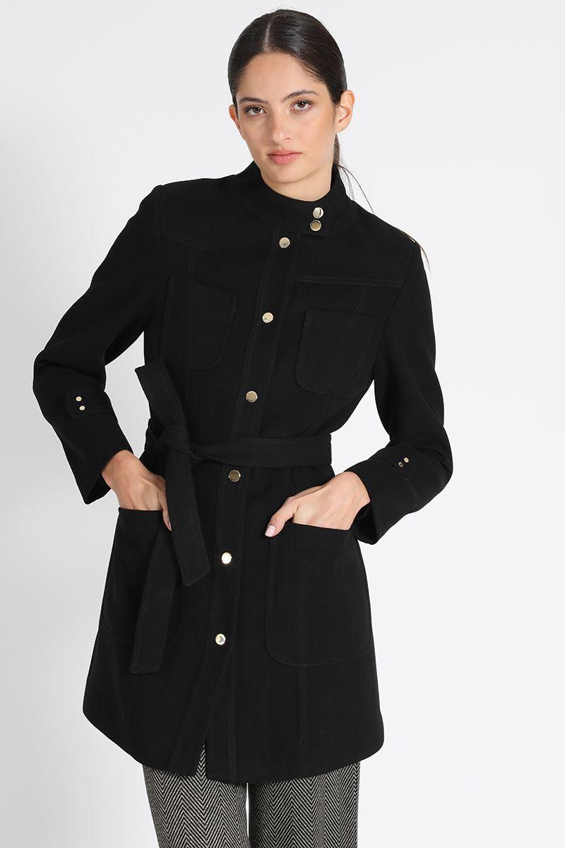 Chaquetón Entallado Negro Liola-0