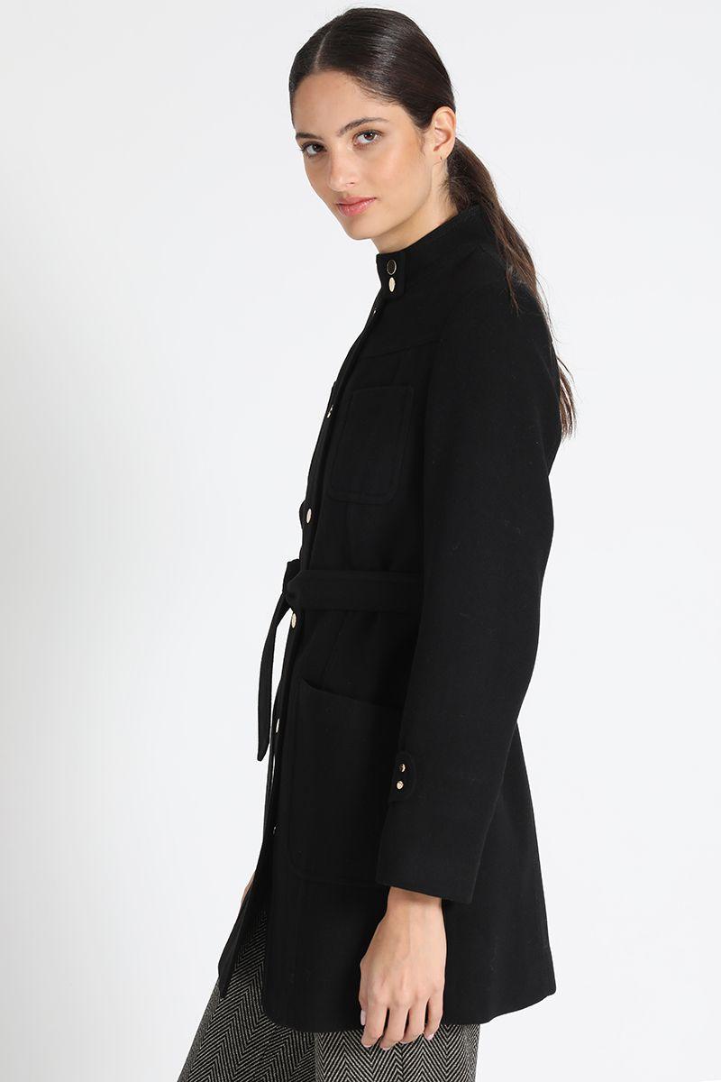 Chaquetón Entallado Negro Liola-2