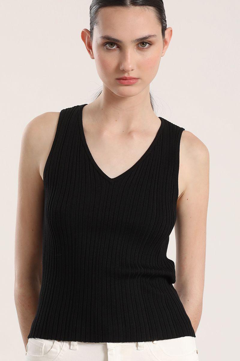 Top tejido lurex Liola mujer negro-0