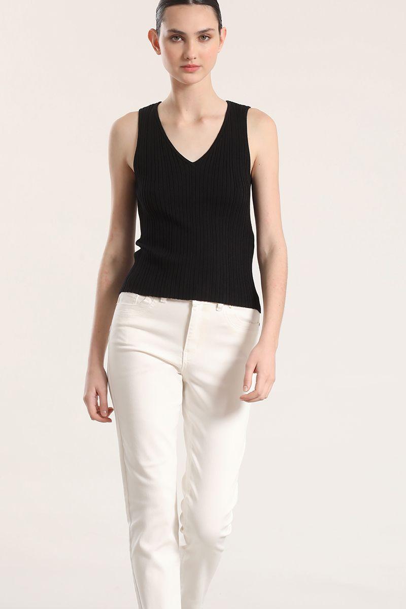 Top tejido lurex Liola mujer negro-1