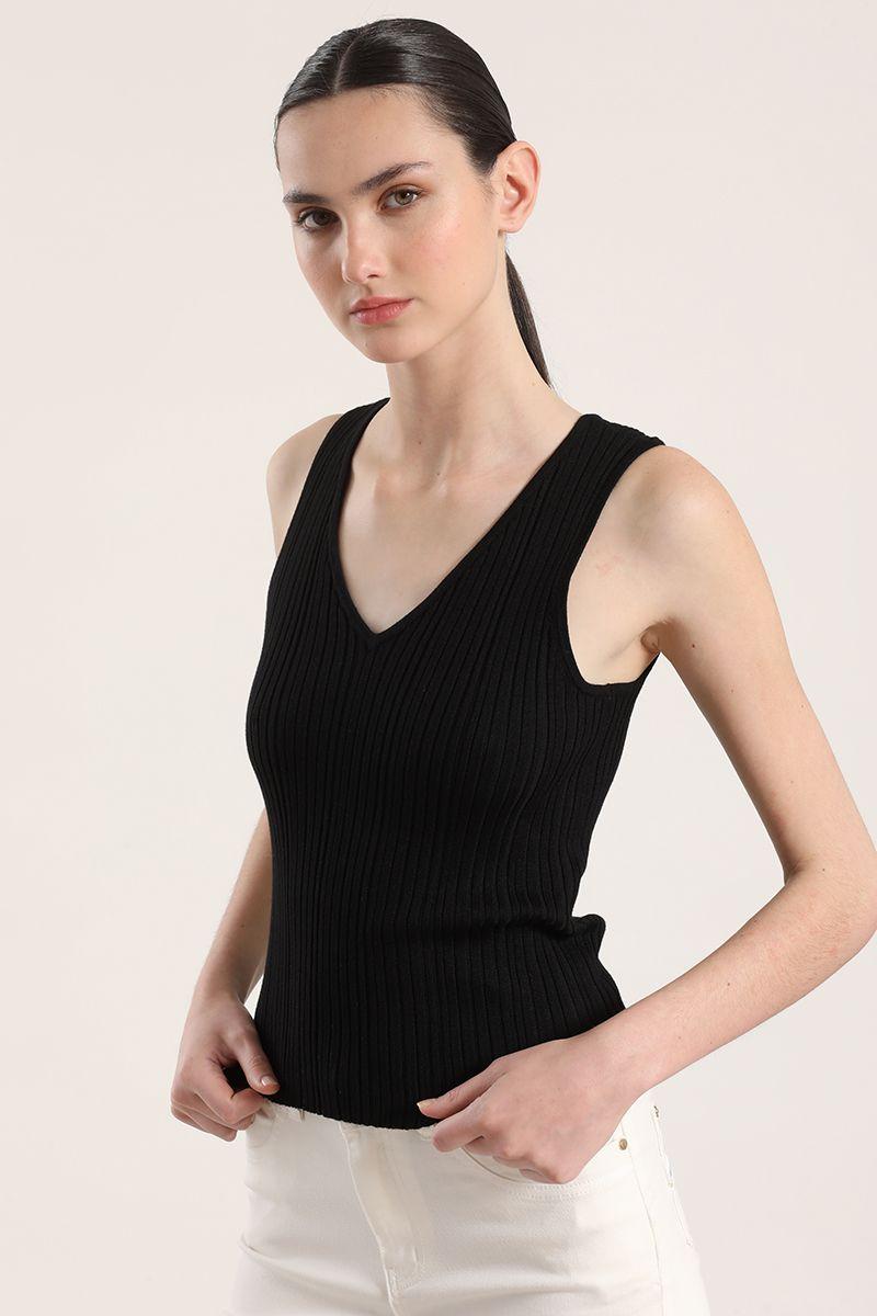 Top tejido lurex Liola mujer negro-4