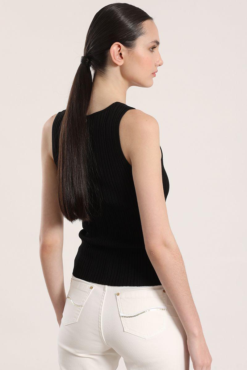 Top tejido lurex Liola mujer negro-6