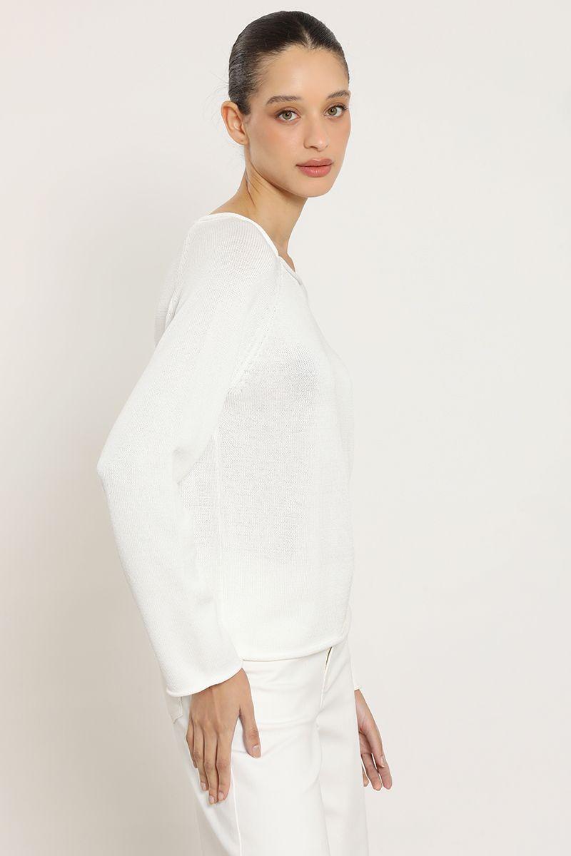 Sweater punto basico, crudo Liola-2