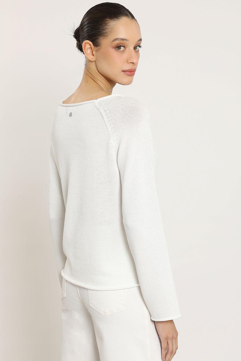Sweater punto basico, crudo Liola-3