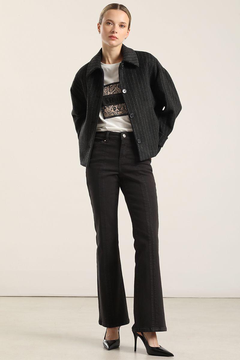 Polera Algodon Aplicacion Savage, Crudo Liola-1