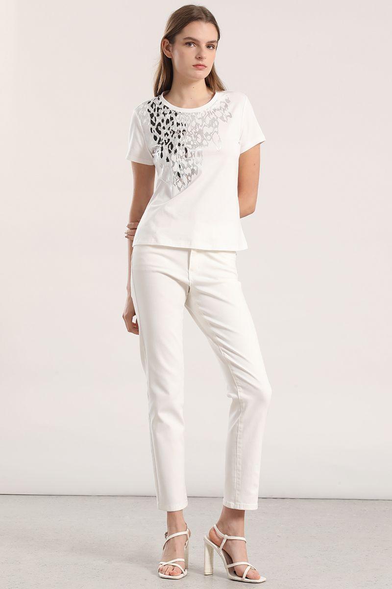 Polera estampado animal folia mujer liola crudo-1