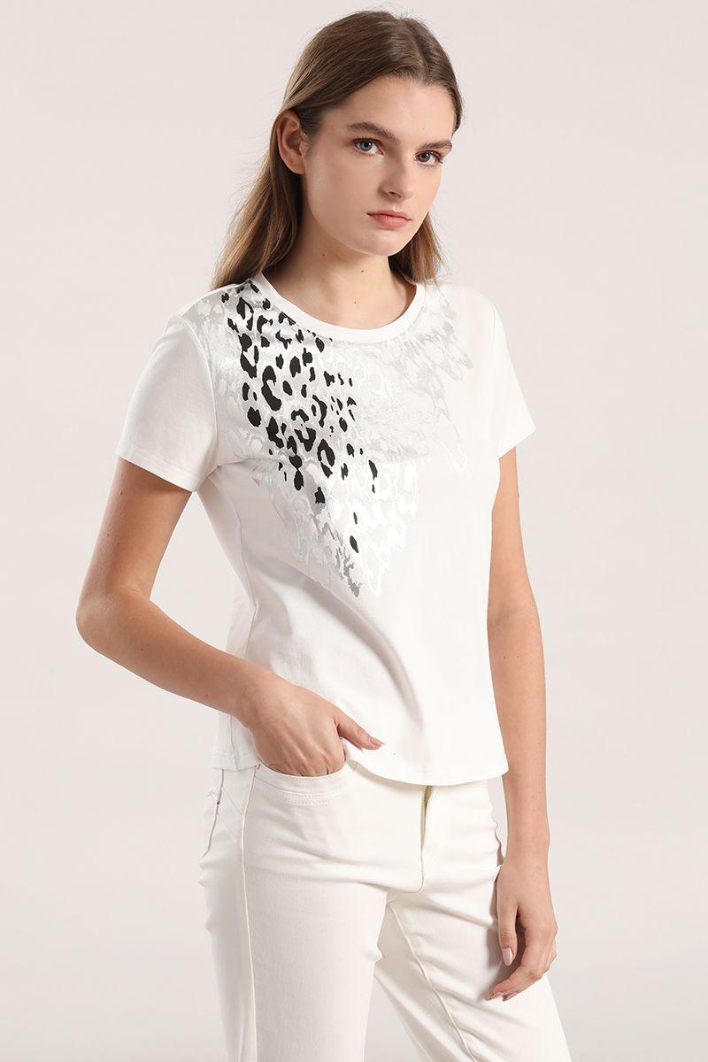 Polera estampado animal folia mujer liola crudo-2