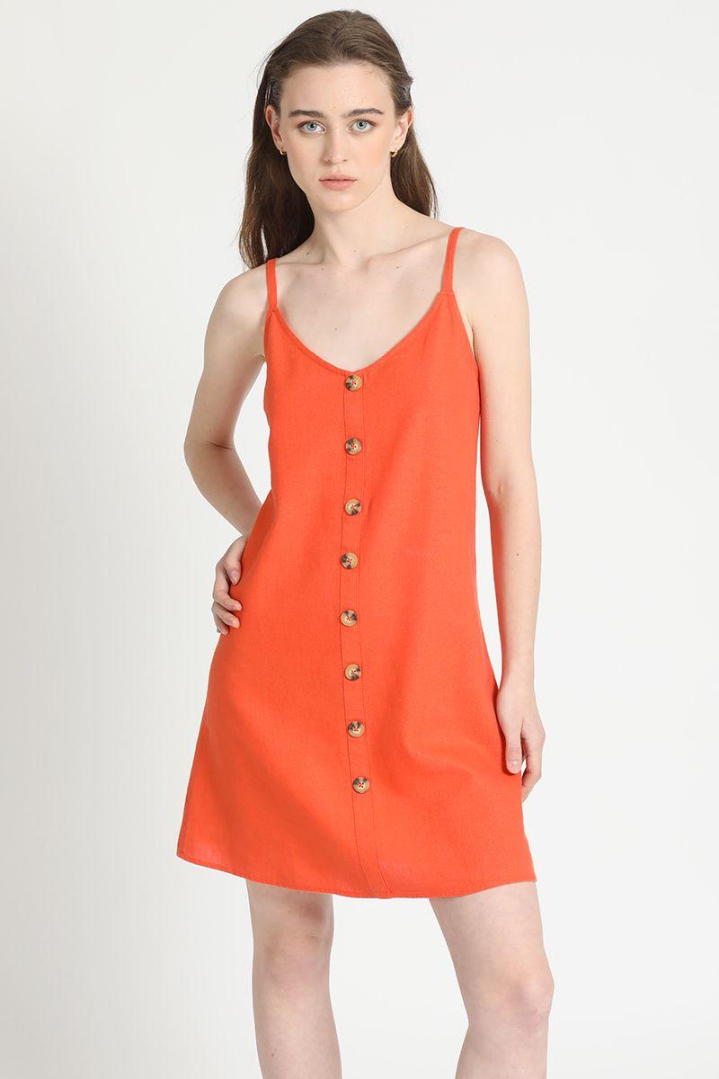Vestido Corto Pabilo, Lino Mix Oxido Liola-5