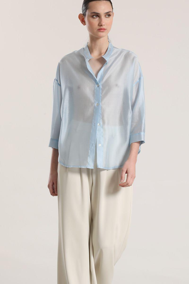Blusa semitransparente liola mujer celeste-2