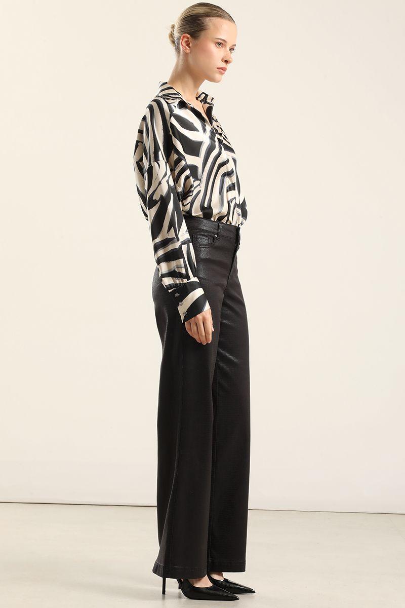 Pantalon Recto, Folia Crocco, Negro Liola-2