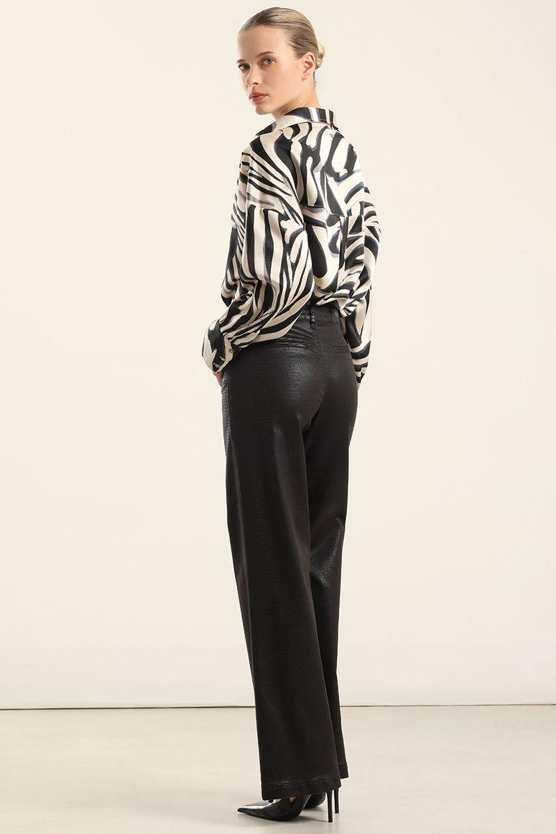 Pantalon Recto, Folia Crocco, Negro Liola-3