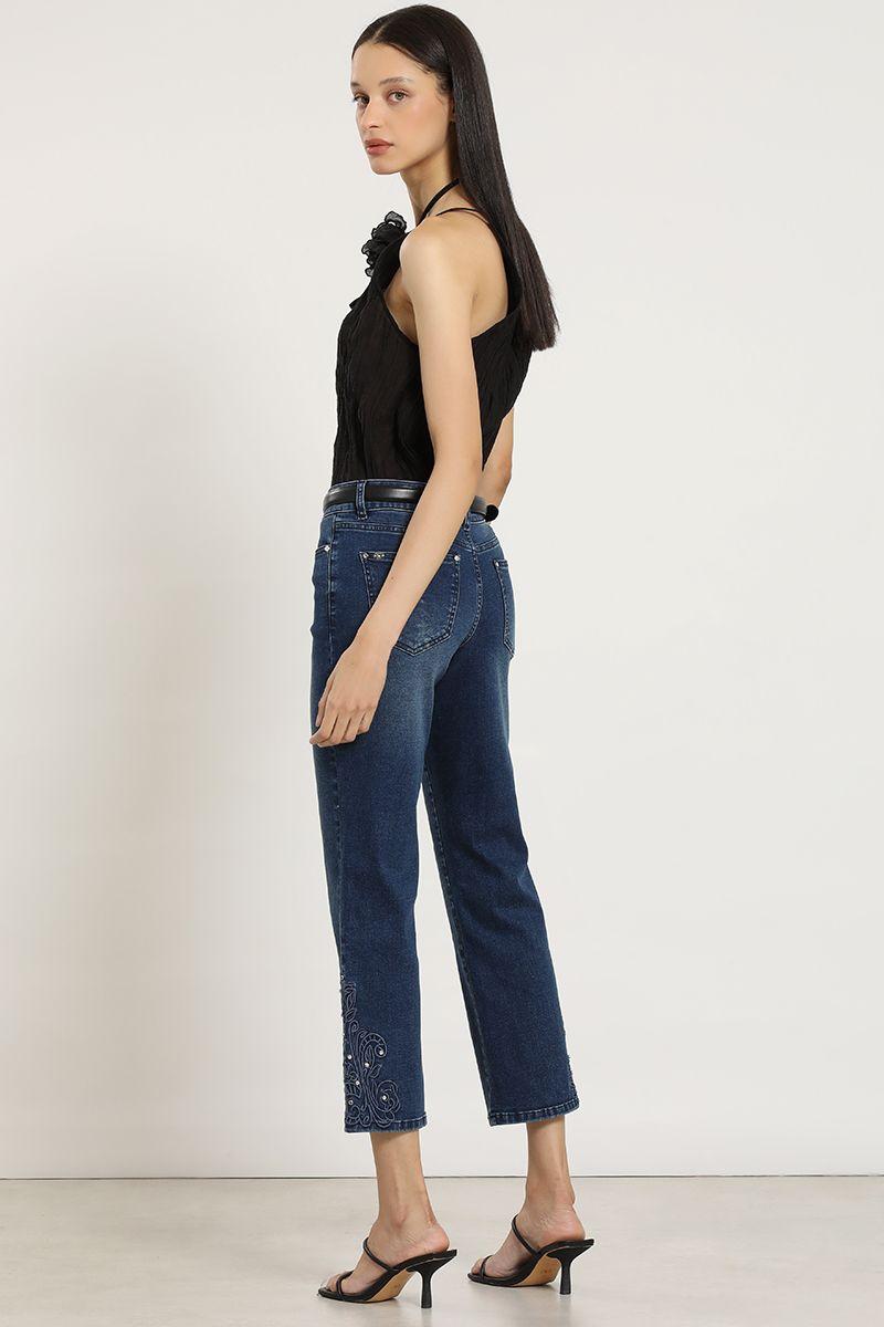 Jean cropped slim, azul Liola-2