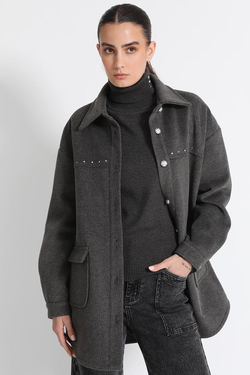Chaqueta Tipo Sobrecamisa Muflón Gris Liola-1