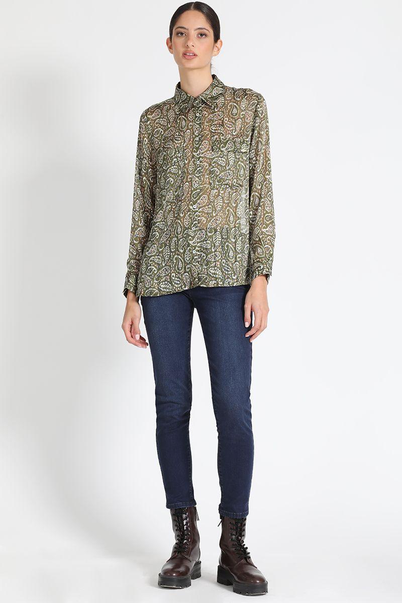 Blusa Camisera Diseño Verde Liola-2