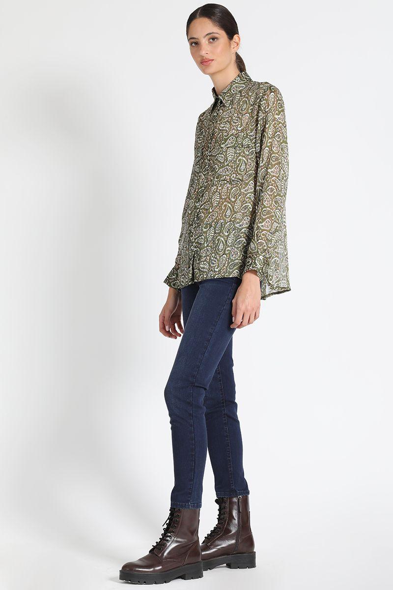 Blusa Camisera Diseño Verde Liola-3