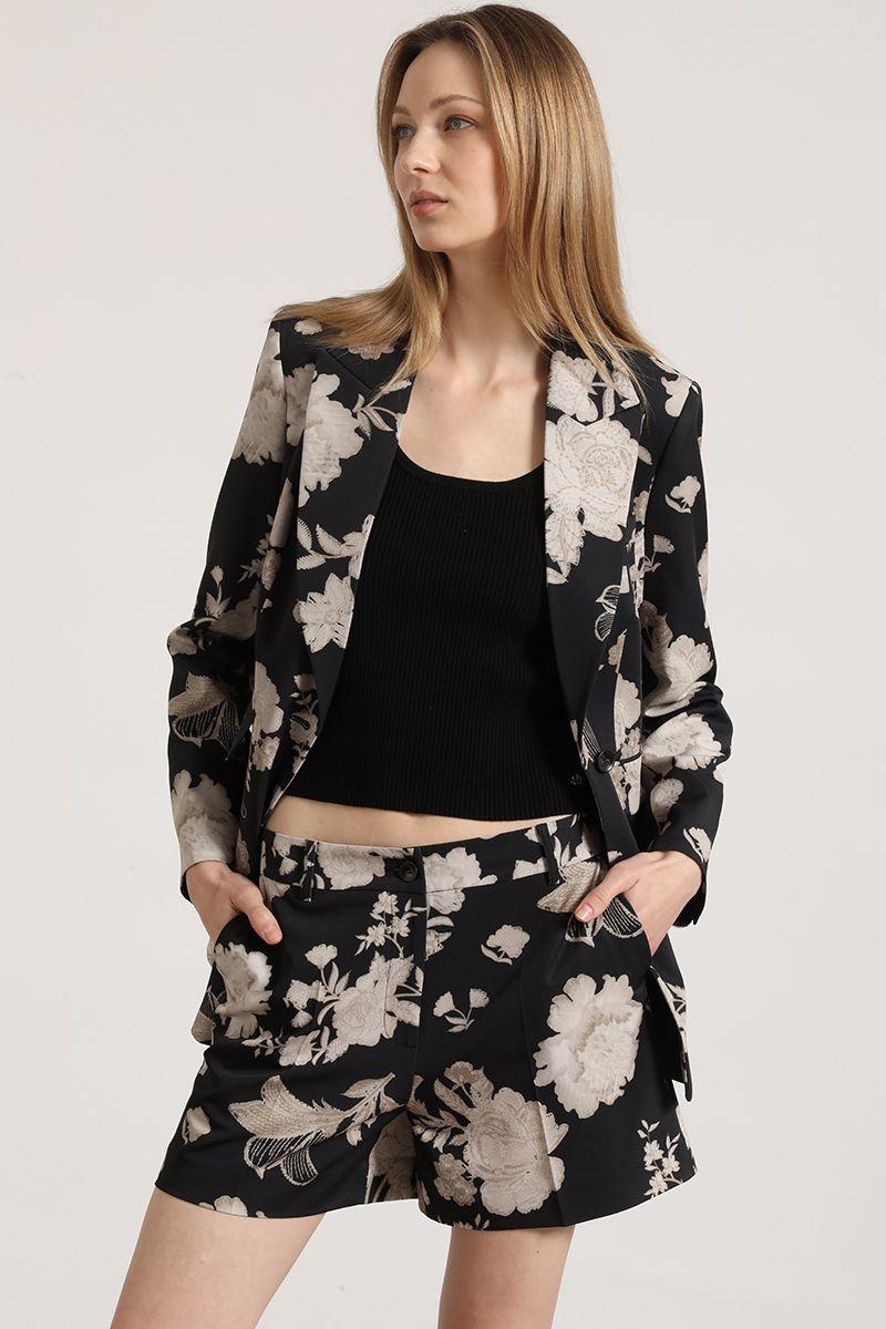 Short estampado Liola mujer negro-0
