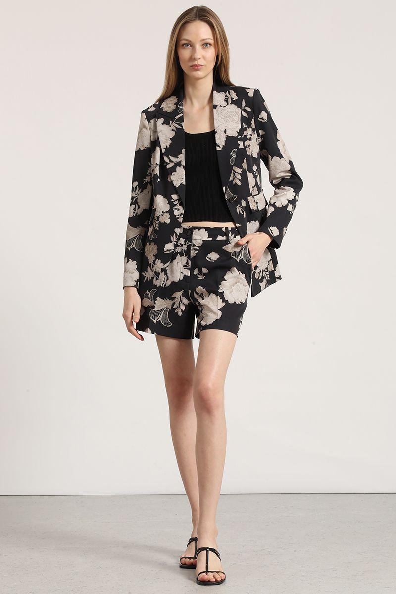 Short estampado Liola mujer negro-1