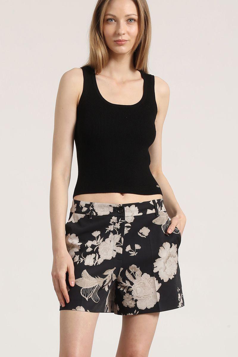 Short estampado Liola mujer negro-2