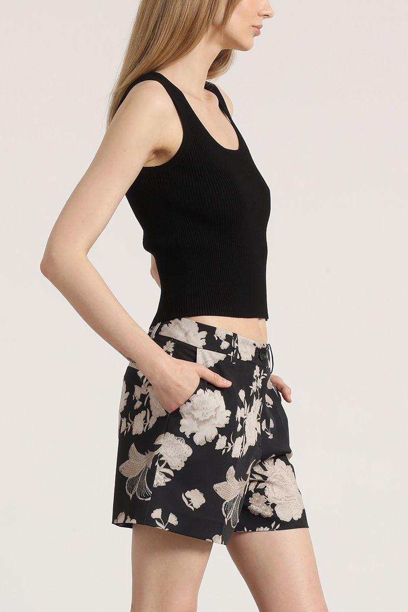 Short estampado Liola mujer negro-4