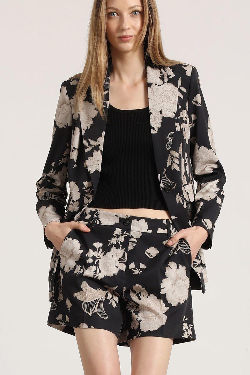 Short estampado Liola mujer negro-6