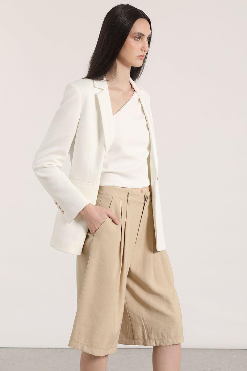 Blazer clásico scuba Liola mujer crudo-2