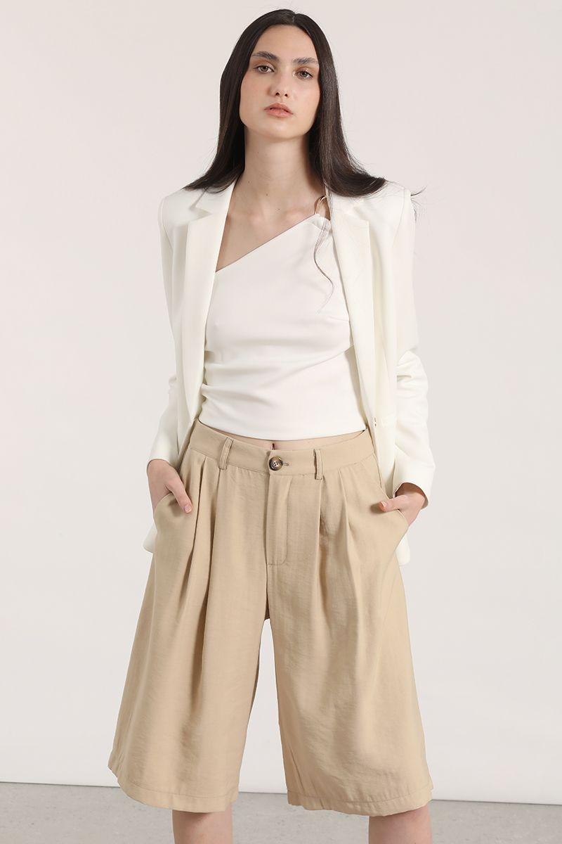 Blazer clásico scuba Liola mujer crudo-4