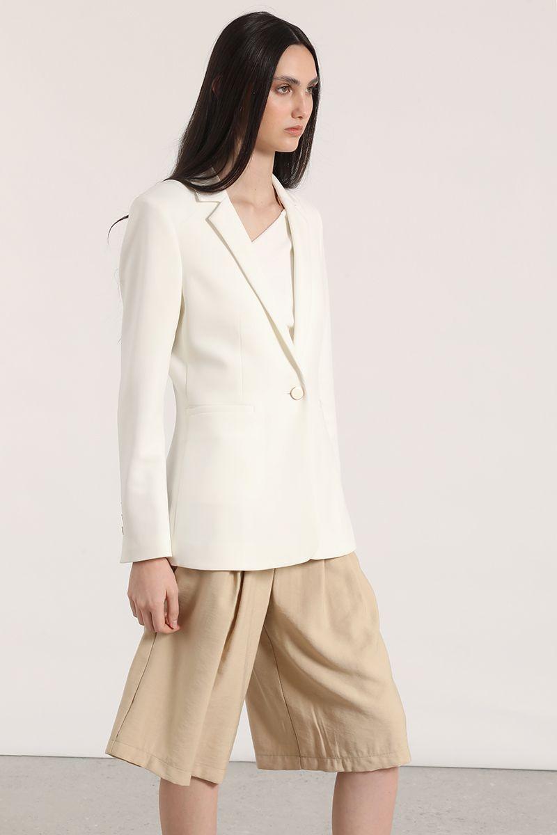 Blazer clásico scuba Liola mujer crudo-6