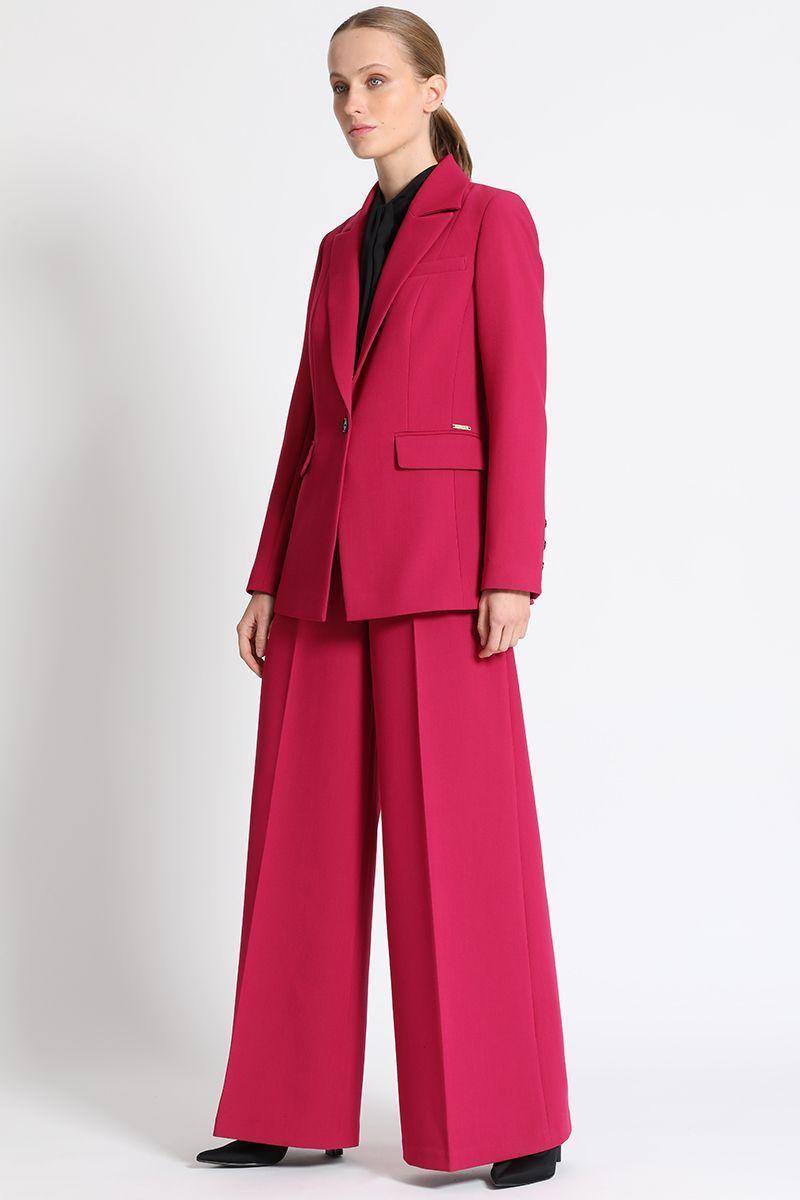 Pantalón Ancho Tiro Alto Fucsia Liola-0