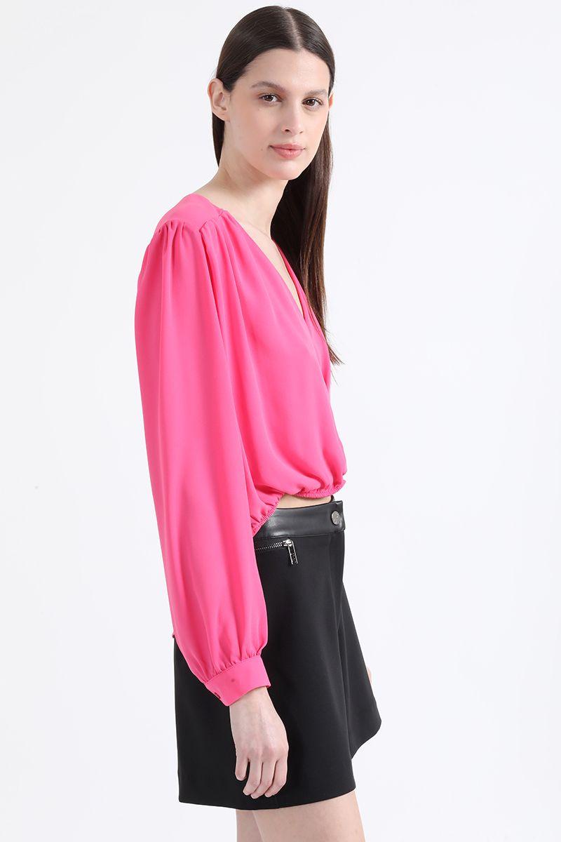 Blusa Ruedo Irregular, Fucsia, Colección Italia Liola-2