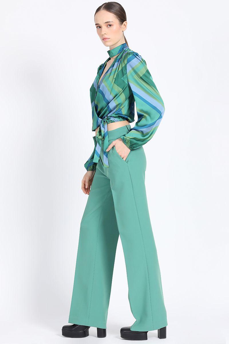 Pantalon Masculino Recto, Verde Liola-2