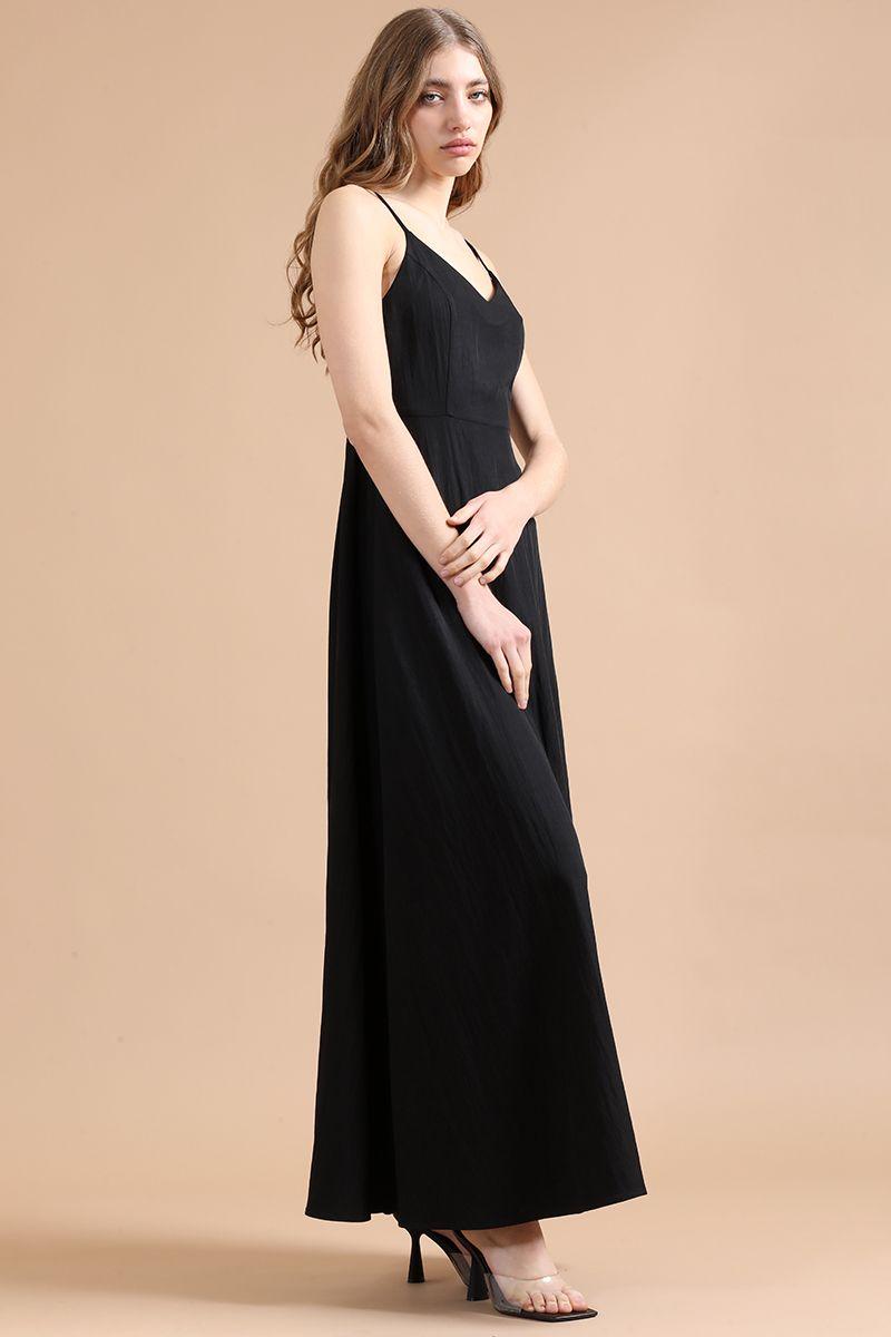 Vestido Maxi Lyocell, Negro Liola-2