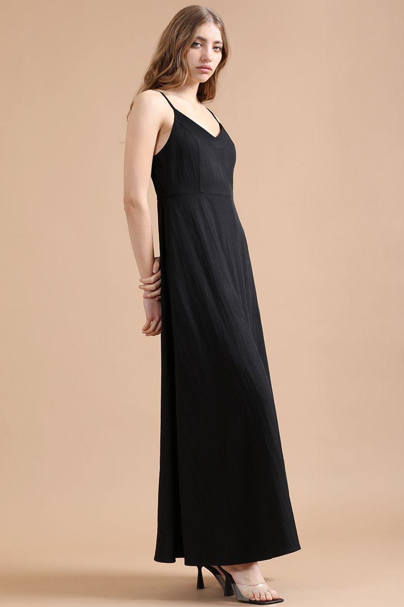 Vestido Maxi Lyocell, Negro Liola-5