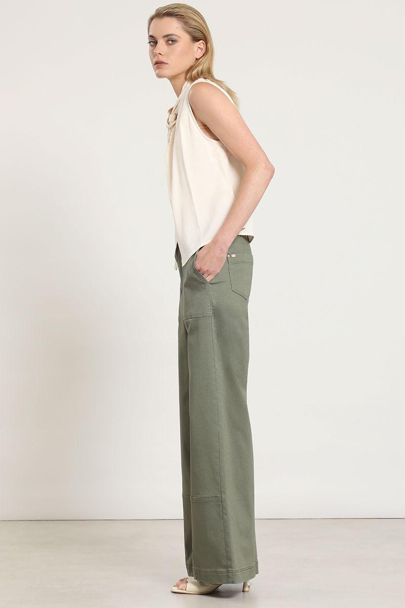 Jeans color palazzo, cargo, militar Liola-2