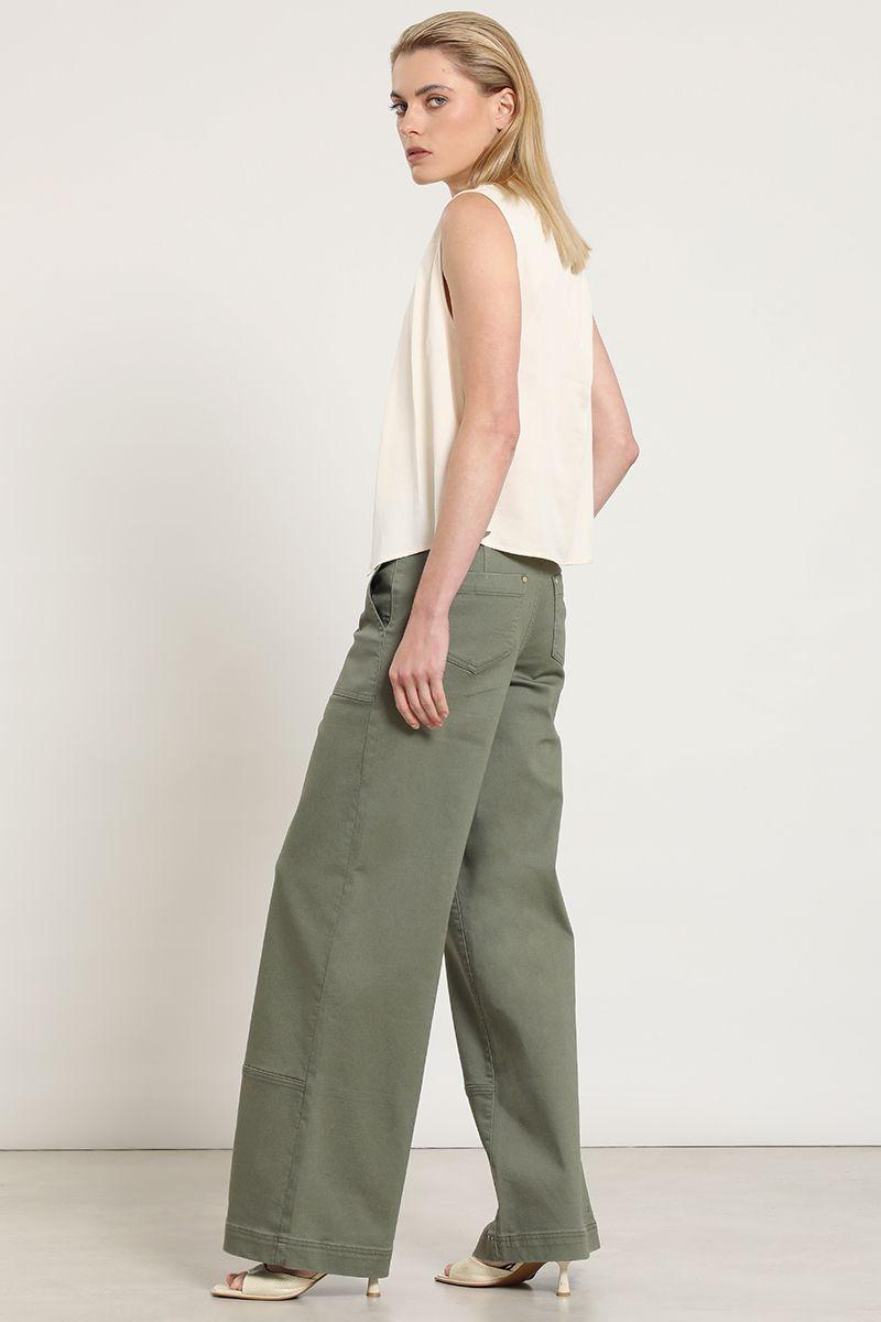 Jeans color palazzo, cargo, militar Liola-5