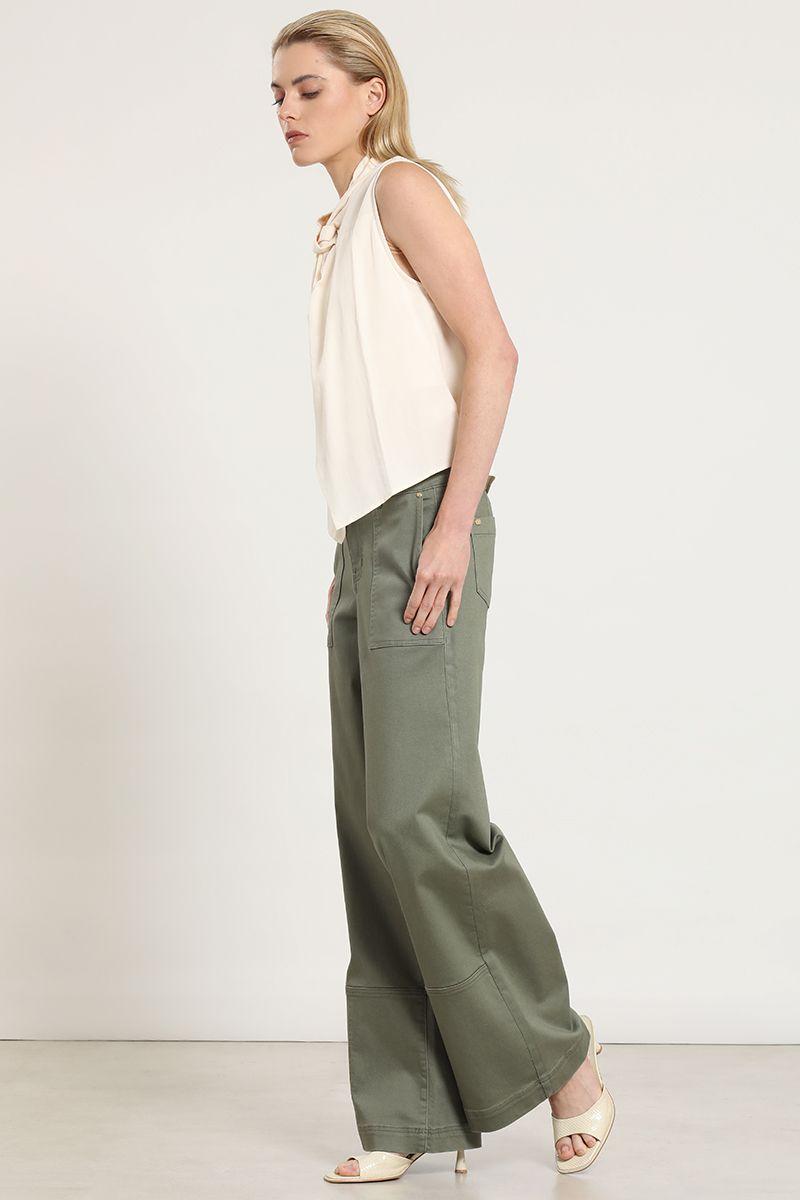 Jeans color palazzo, cargo, militar Liola-6