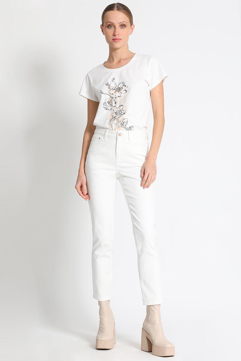 Jeans Slim Tiro Medio Crudo Liola-0