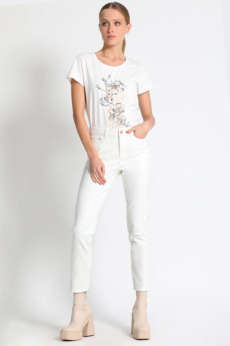 Jeans Slim Tiro Medio Crudo Liola-4