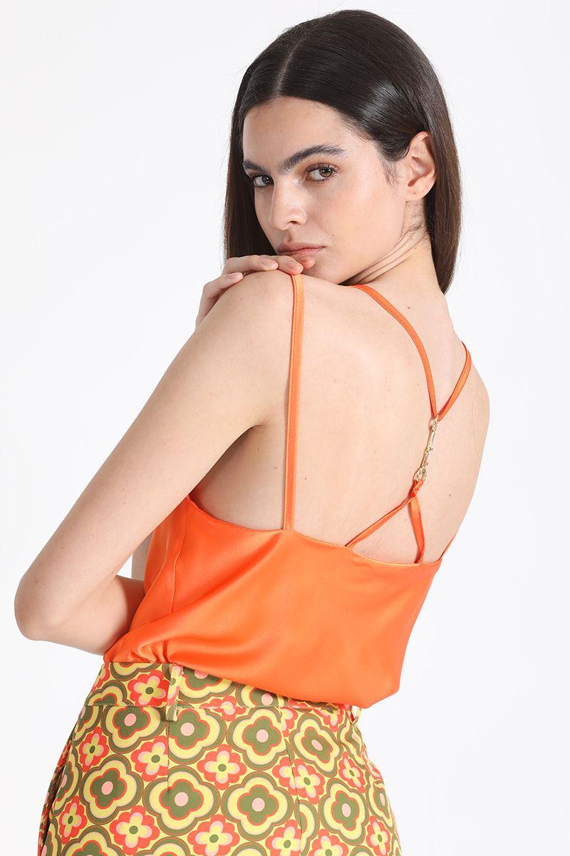 Top Pabilo Satín Naranjo Liola-2