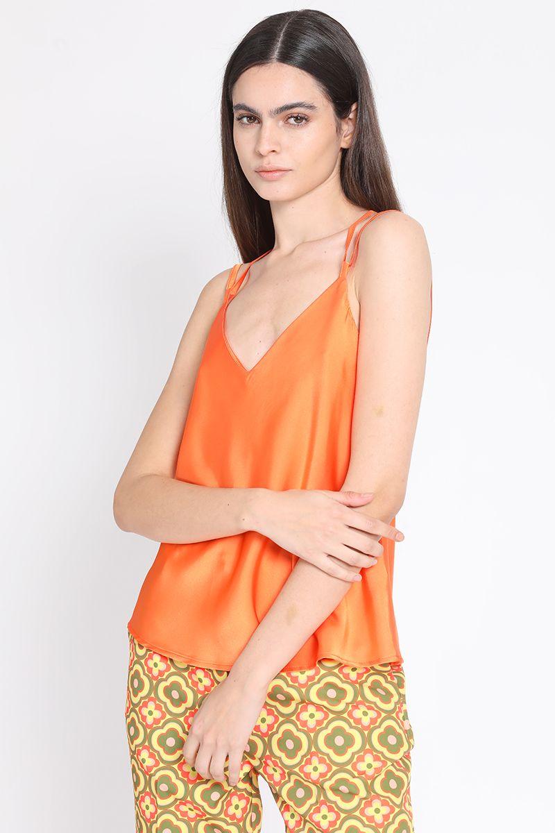 Top Pabilo Satín Naranjo Liola-3