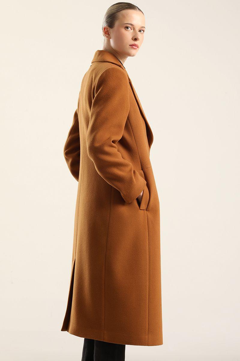 Abrigo Largo Basico, Muflon Camel Liola-2