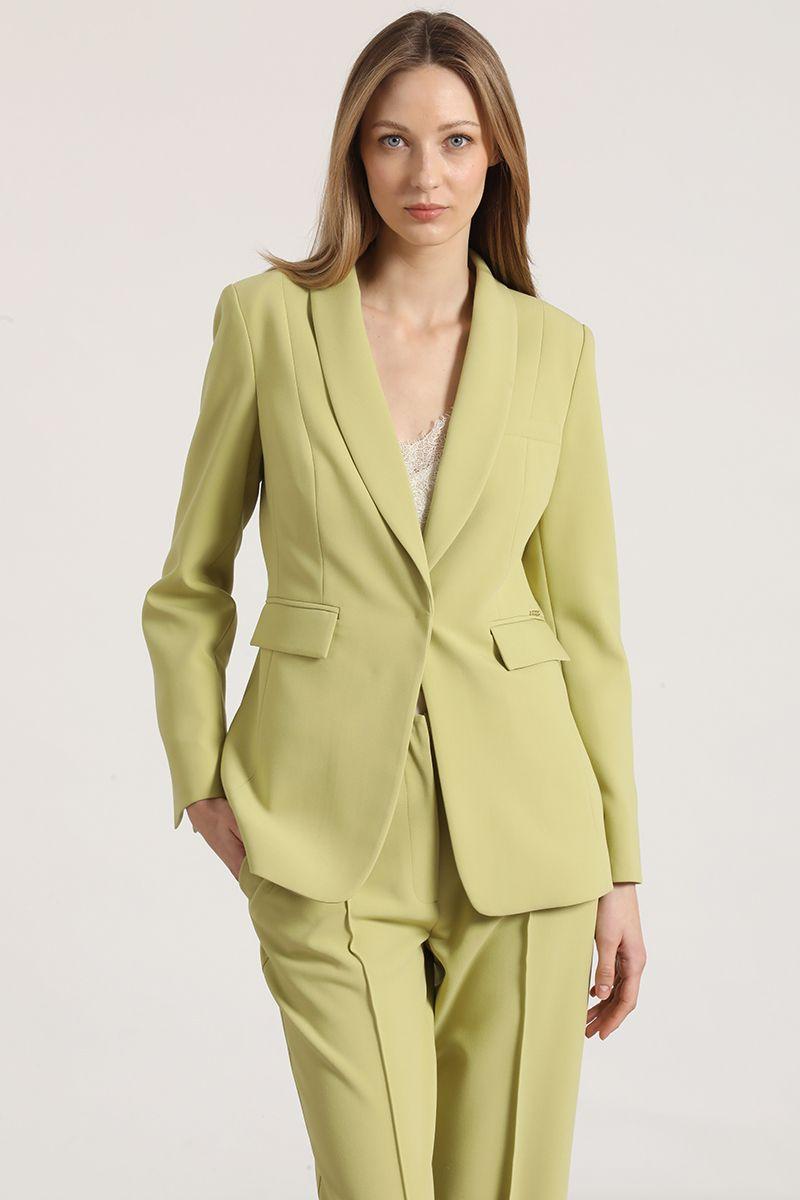 Blazer entallado smoking Liola mujer pistacho-0