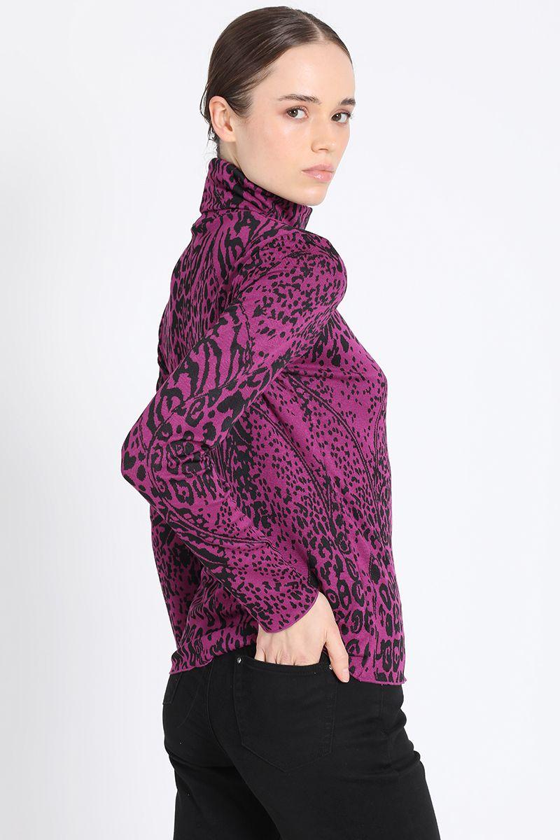 Beatle Estampado Leopardo Negro Liola-2