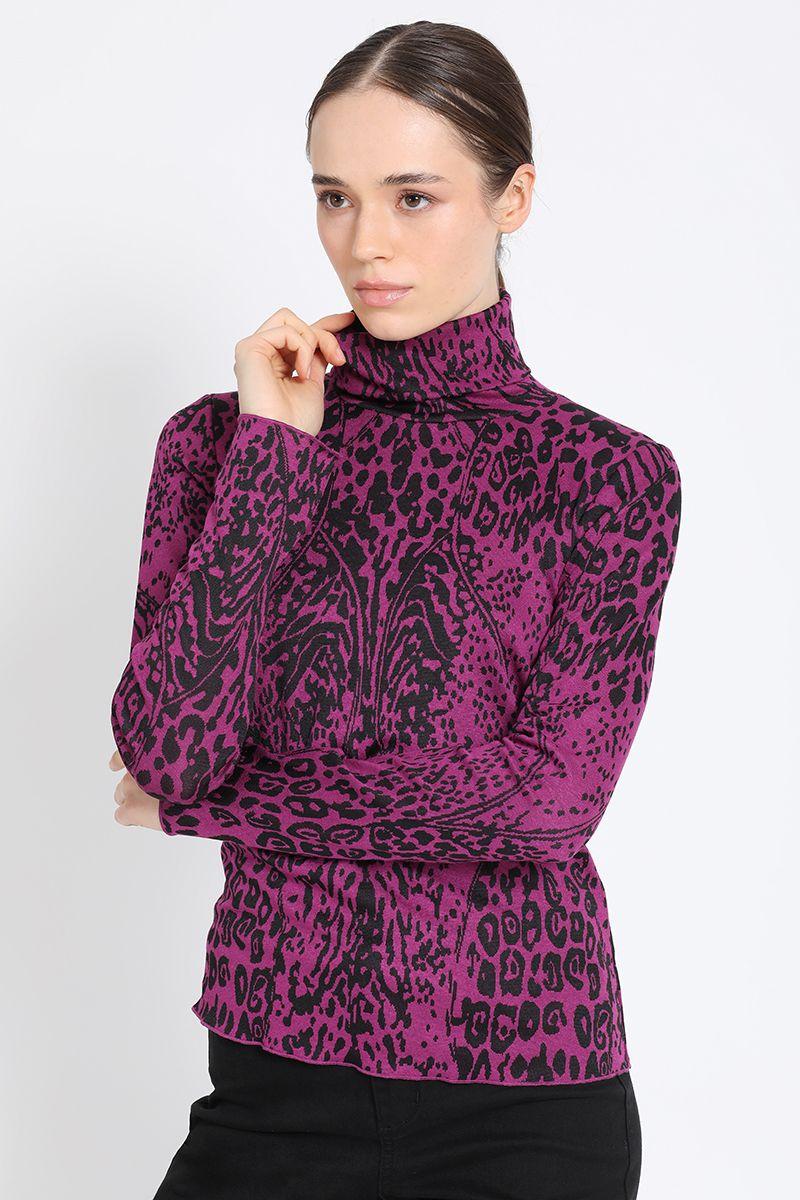 Beatle Estampado Leopardo Negro Liola-4