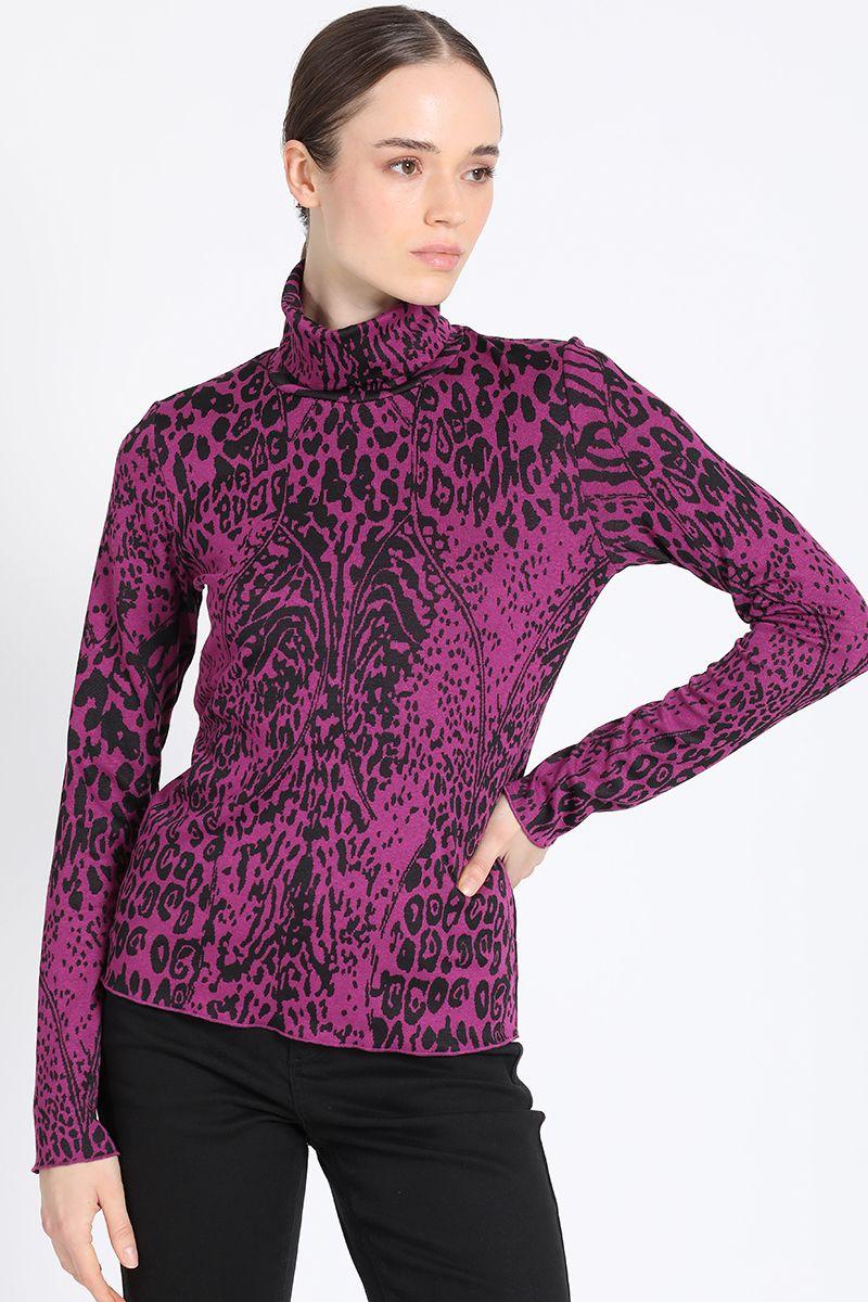 Beatle Estampado Leopardo Negro Liola-5