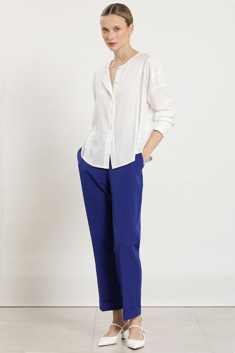 Blusa aplicacion encaje, crudo Liola-2