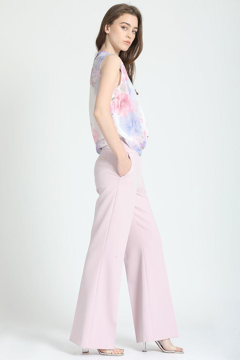 Pantalon Flare Rosa Liola-2