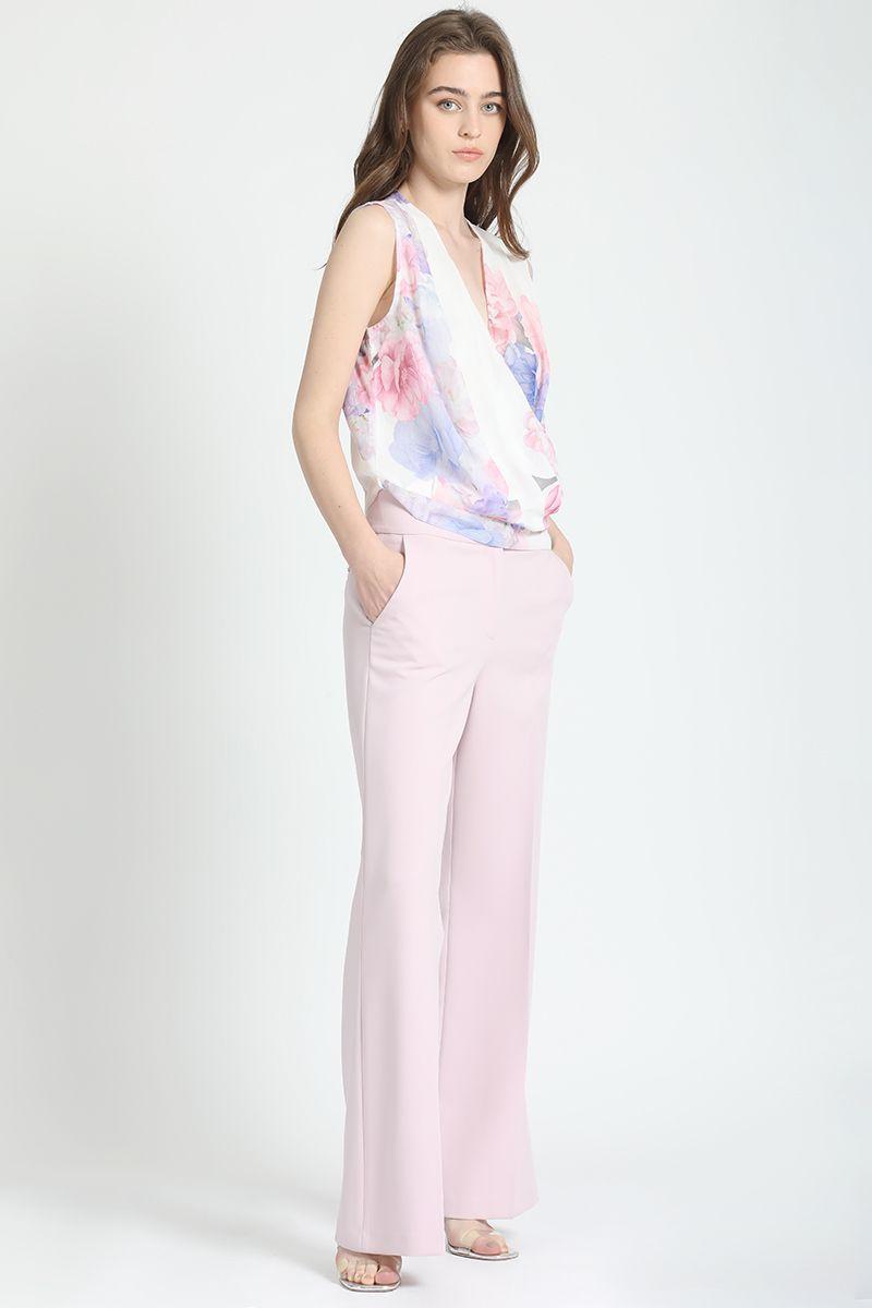 Pantalon Flare Rosa Liola-1
