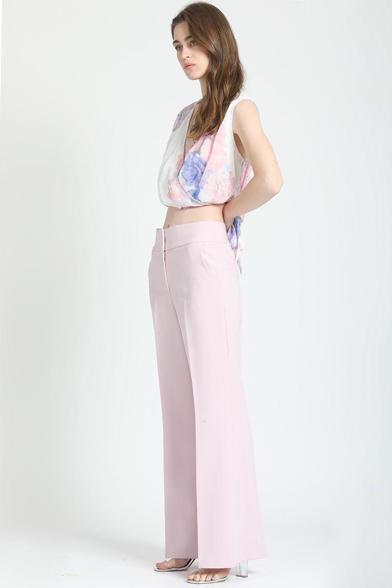 Pantalon Flare Rosa Liola-4
