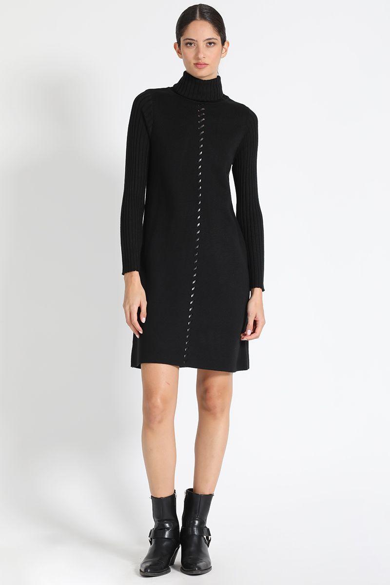 Vestido Beatle Tejido Negro Liola-1