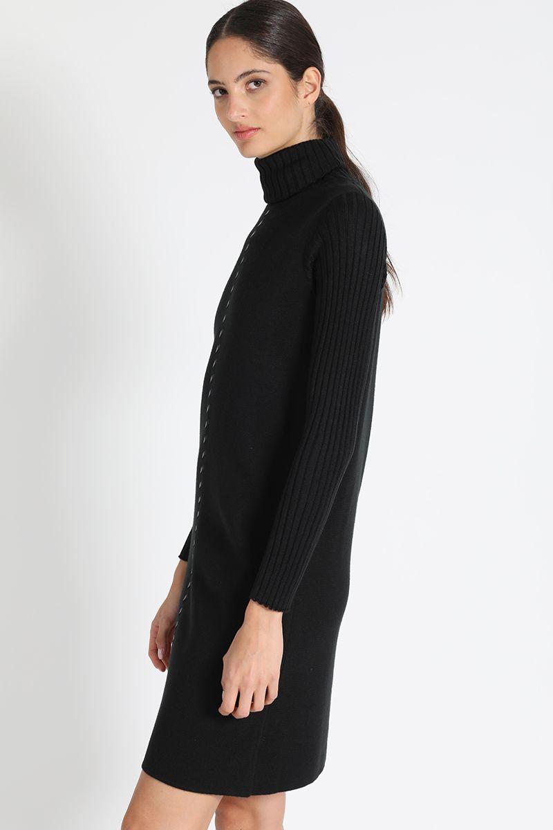 Vestido Beatle Tejido Negro Liola-2